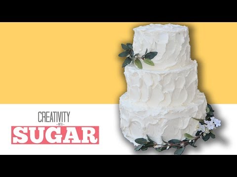HOW TO MAKE RUSTIC BUTTERCREAM WEDDING CAKES TUTORIAL BY CREATIVITY WITH SUGAR