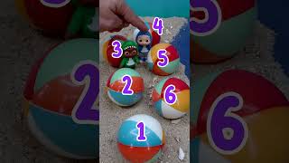 Learn Numbers with Beach Balls! 🌞 JJ & Cody Counting Fun! 🔢🏖️ #CoComelon #kids #shortd