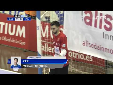 Paradas Asier en el Magna Gurpea - Palma Futsal. 1Div, J24
