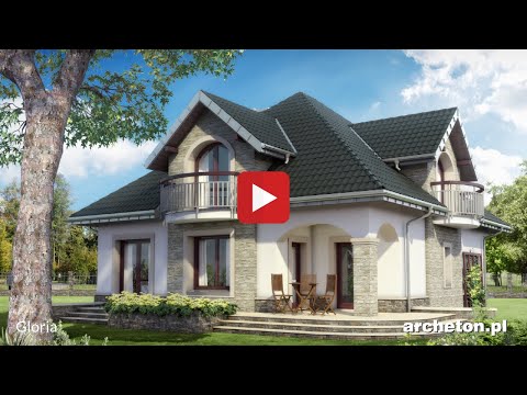 Projekt domu Gloria - archeton.pl - z użytkowym poddaszem 202,7 m2