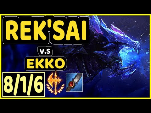 DOUBTFULL (REK'SAI) vs EKKO - 8/1/6 KDA JUNGLE GAMEPLAY - NA Ranked MASTER