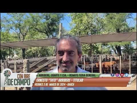 Ernesto Tato Arribere - Remate de Arribere, Ugarte y Cía. - Viernes 1 de marzo de 2024 en Rauch