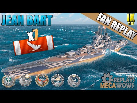Jean Bart LAST Second 7 Ships Destroyed | World of Warships
