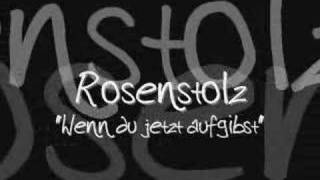 Rosenstolz - Wenn du jetzt aufgibst