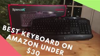 Video thumbnail for Best Sub $30 Gaming Keyboard on Amazon! (Redragon Harpe K503 1 Year Review) by Mikeawesome21
