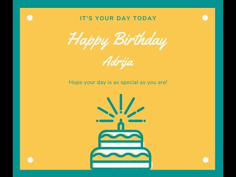 Happy Birthday Adrija  video song status