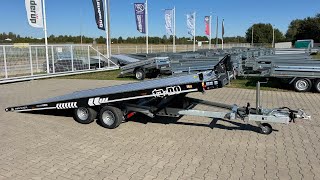 New TA-NO FORMULA 30.50 PREMIUM 5 x 2,1 m electric winch and electric lift car transporter trailer | Image 4 - Autoline