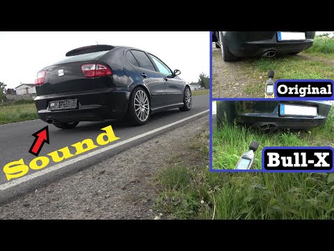 Soundvergleich Serie vs Sportauspuff / Seat Leon Cupra R 1M HG Motorsport Bull-X Abgasanlage