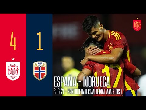 𝗥𝗘𝗦𝗨𝗠𝗘𝗡 #SUB21 | España 4-1 Noruega | Partido internacional amistoso | 🔴 SEFUTBOL