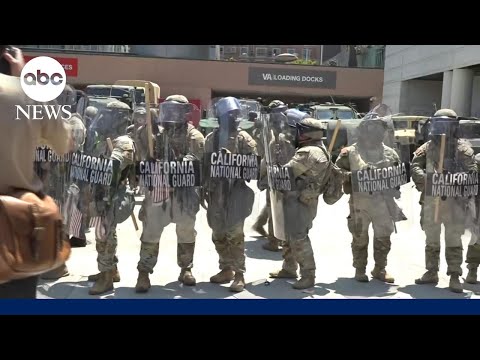 Tensions escalate in downtown Los Angeles as ICE protests continue