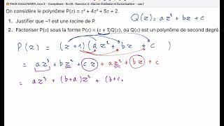 🎃 PACK HALLOWEEN Jour 2 – Ex02 : Racine évidente et factorisation – cas 1