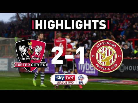 HIGHLIGHTS: Exeter City 2 Stevenage 1 (8/2/20) EFL Sky Bet League Two