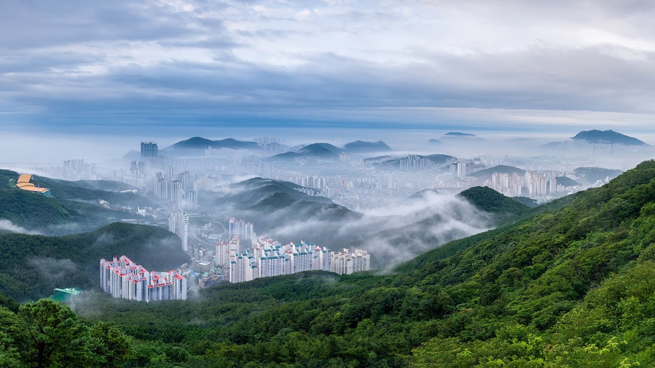 춤추는 황령산의 운무 유튜브 썸네일