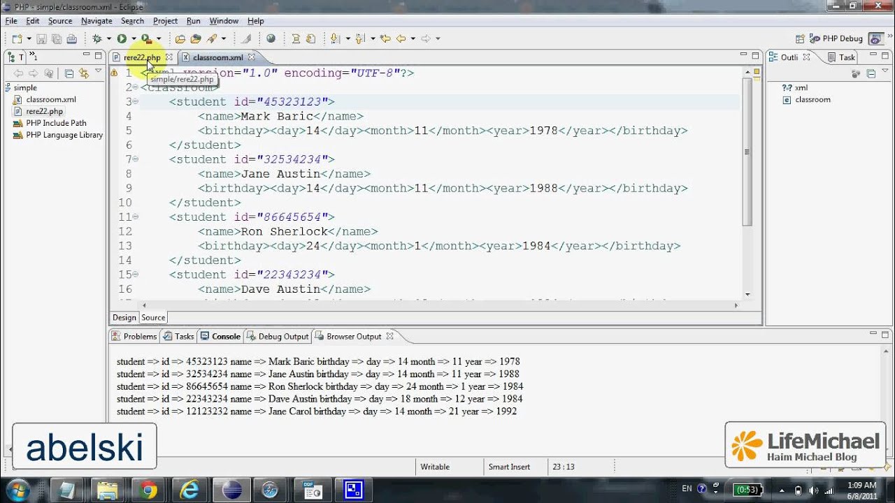 The SimpleXMLElement Methods in PHP