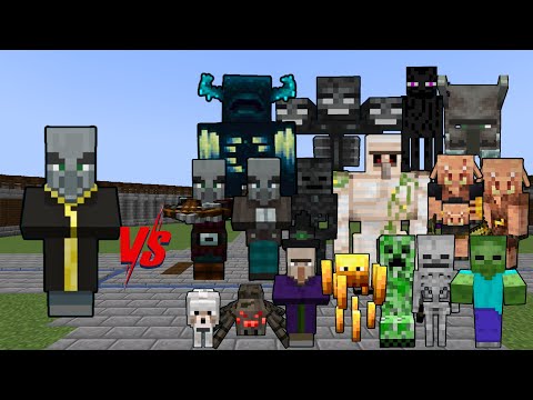 Evoker vs All Mobs in Minecraft: Mobs Battles