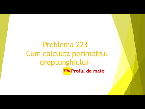 Problema 223: Cum calculez perimetrul dreptunghiului #profuldemate #Bacalaureat #Evaluare #Națională
