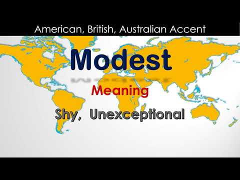 Modest - How to Pronounce Modest in British Accent, Australian Accent and American Accent