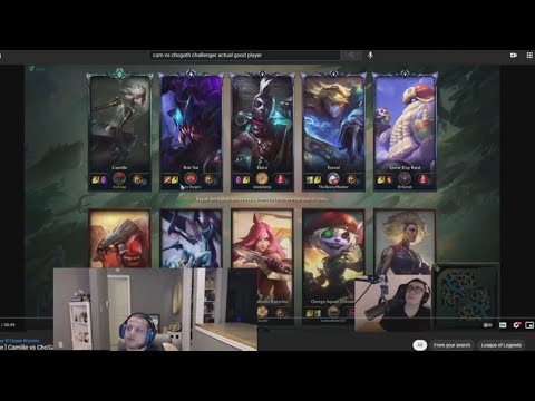 Tyler1 researches the camille vs Chogath  matchup