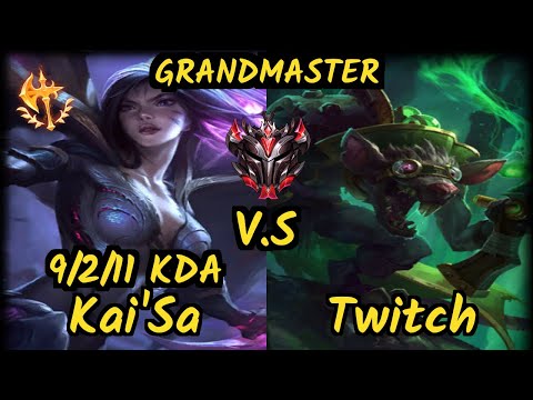 Hjärnan (KAI'SA) vs TWITCH - 9/2/11 KDA BOTTOM ADC GAMEPLAY - EUW Ranked GRANDMASTER