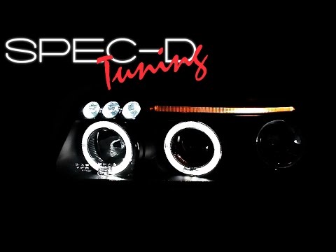 SPECDTUNING DEMO VIDEO: 2000-2001 AUDI A4 HALO LED PROJECTOR HEADLIGHTS