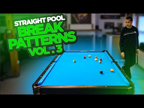 Straight Pool Break Patterns (pool lessons)