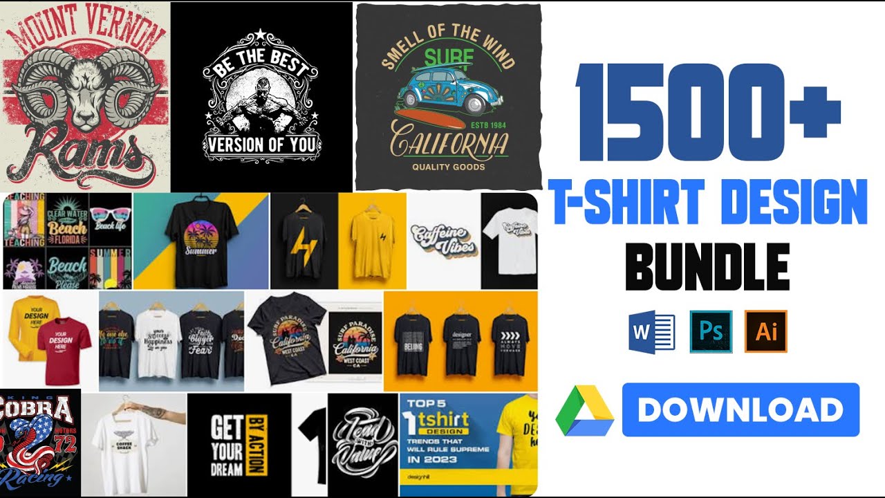 how to Download T Shirt Design Mega Bundle Free Download, 1500 vector t shirt designs bundle free do