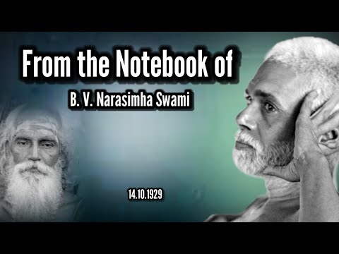 From The Notebook of B.V Narasimha Swami || Ramana Maharshi || Ramanasramam || Sri Ramana Gita