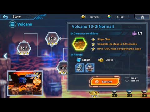 ROCKMAN X DIVE OFFLINE : Volcano 10-3 (Normal) Deep Element Hidden