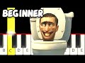 Skibidi Toilet - Fast and Slow (Easy) Piano Tutorial - Beginner