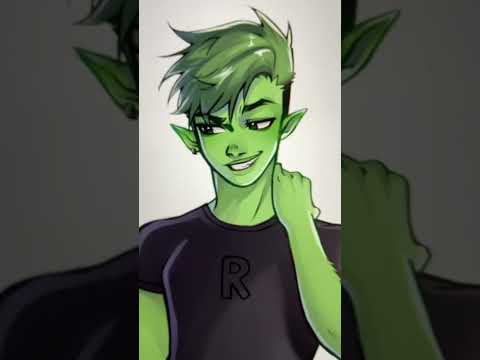 Beast boy x Raven fanart ship Tiktok
