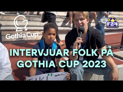 Intervjuar folk på Gothia Cup 2023