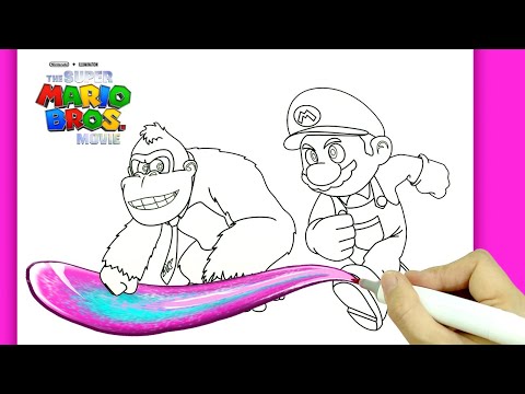 The Super Mario Bros and Donkey Kong The Movie Coloring Pages / Book