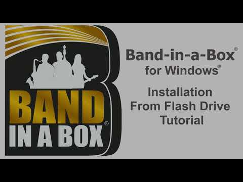 Band-in-a-Box® for Windows® - Installation from Flash Drive Tutorial