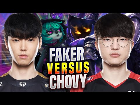 FAKER vs CHOVY 🔥THE GODS BATTLE!🔥 - T1 Faker Plays Veigar MID vs GEN Chovy Vex! | Season 2022