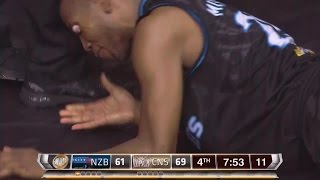 Basketball Player Pops Eye out on the Court!