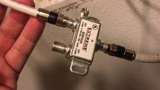 How To simple fast Cable TV Comcast Charter self install the cables with splitter