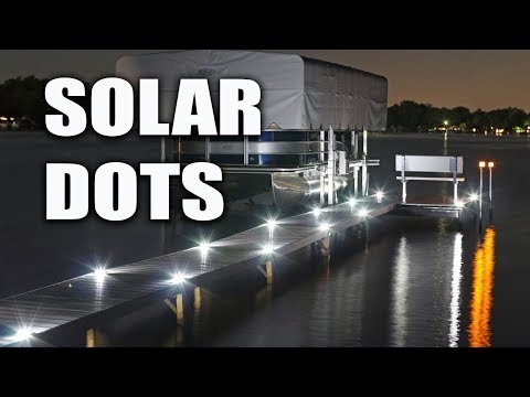 Solar Dock lights installed with a drill