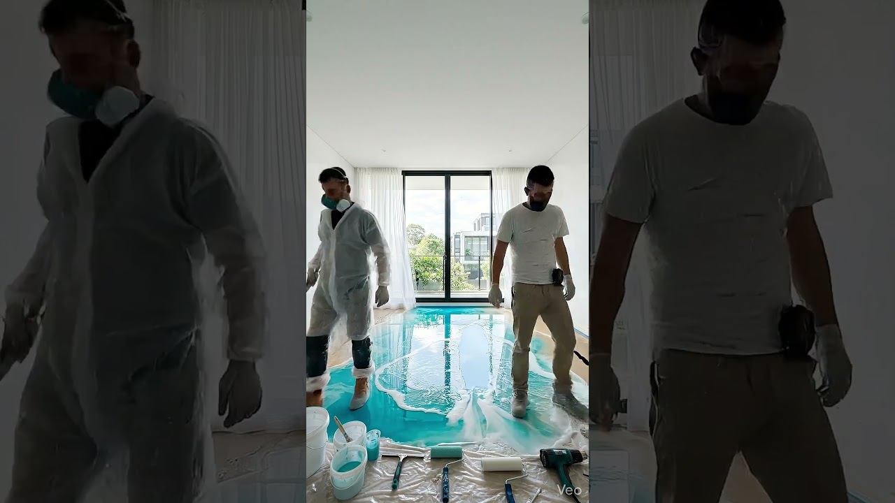 THIS IS INSANE 🤯 LUXURY EPOXY FLOOR  #interiordesign #DIY #ART #epoxyfloor #epoxy #ai #aiart