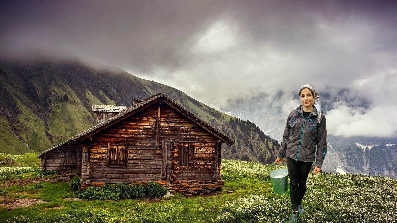 THIS GIRL LIVES IN THE MOUNTAINS ALL HER LIFE! HOMEMADE CHEESE AND CHEESECAKE