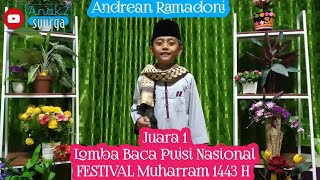 Download lagu Andrean Ramadoni | Puisi | Hijrah dan Istiqomah | Juara 1 Lomba Baca Puisi Nasional | Tingkat SD mp3 Download lagu Andrean Ramadoni | Puisi | Hijrah dan Istiqomah | Juara 1 Lomba Baca Puisi Nasional | Tingkat SD mp3