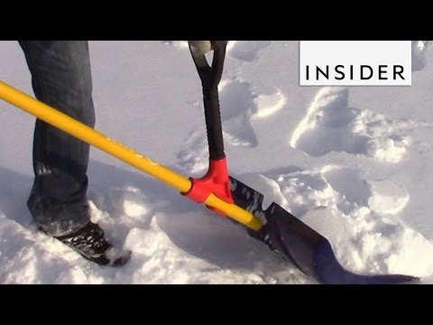 The HEFT tool attachment makes shoveling snow easy