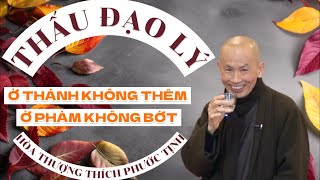 THẤU ĐẠO LÝ THÌ Ở THÁNH KHÔNG THÊM Ở PHÀM KHÔNG BỚT |THẤU LÝ SẮC KHÔNG | HÒA THƯỢNG THÍCH PHƯỚC TỊNH