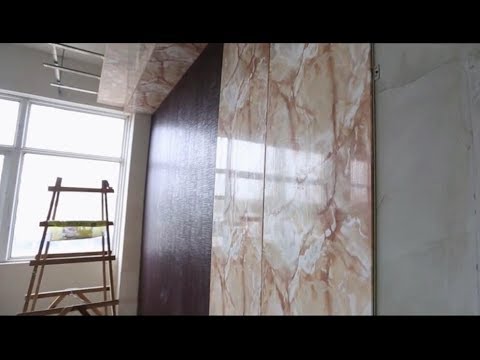 PVC Marble Laminated Sheet and PVC Ceiling Wall Panel Installation