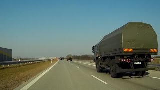 preview picture of video 'Pojazdy wojskowe na drodze ekspresowej S8 / Military vehicles on the road S8'