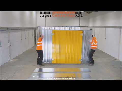 Montage Anleitung für den Aufbau eines Umweltcontainer Gefahrstoffcontainer