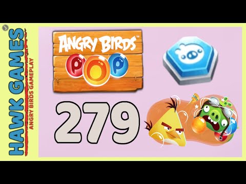 Angry Birds Stella POP Bubble Shooter Level 279 - Walkthrough, No Boosters