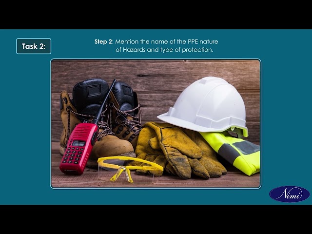 Demonstrate working height using PPE and take personal safety precautions
