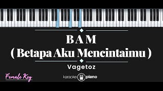 Download lagu Betapa Aku Mencintaimu - Vagetoz (KARAOKE PIANO - FEMALE KEY) mp3