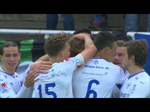 Värnamos första mål för säsongen - Engström nickar in 1-0 - TV4 Sport