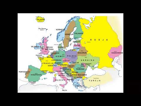 Mapa Europy - państwa i ich stolice. #721. Mapa polityczna Europy.